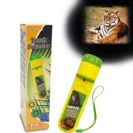 Pup Go Animal Torch and Projector with 3 Discs 24 Images, Kids Torch for Boys, Animal Toys Small Gifts for Children, Cool Present for Toddler Age 3 4 5 6 7 Year Old(Animal)