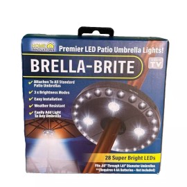 Home Innovations Brella-Brite Home Innovations Premier 28 super bright Led Patio Umbrella Lights