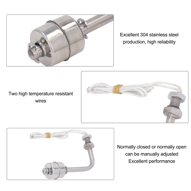 Float Water Liquid Level Controller Switch 304 Stainless Steel Water