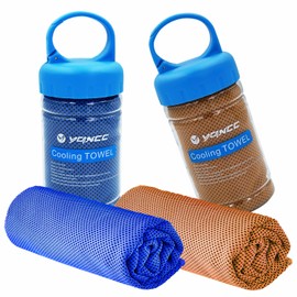 YQXCC Cooling Towel | 2 Pack 47"x12" | Ice Cool for Neck | Soft Breathable Microfiber Chilly | for Yoga, Golf, Gym, Camping, Running, Workout & More Activities