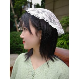 Headcovering for Women Lace Head Cover for Girls Mantilla Veil V57 (Blush)