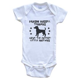 Parson Russell Terriers Have The Cutest Little Brothers Funny Parson Russell Terrier Baby Bodysuit, 3-6 Months White