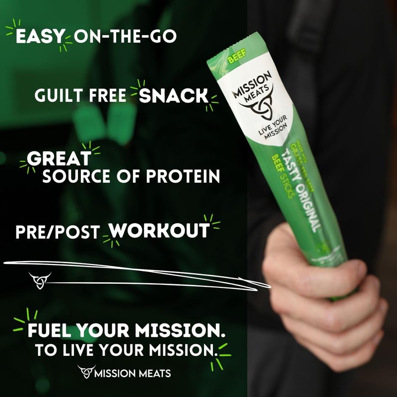 Mission Meats Beef Sticks – 100% Grass Fed & Pasture