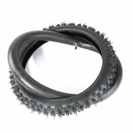 Unbranded 2 SET 17 INCH 70/100-17 FRONT KNOBBY TYRE + TUBE TIRE DIRT PIT BIKE CR CRF KLX