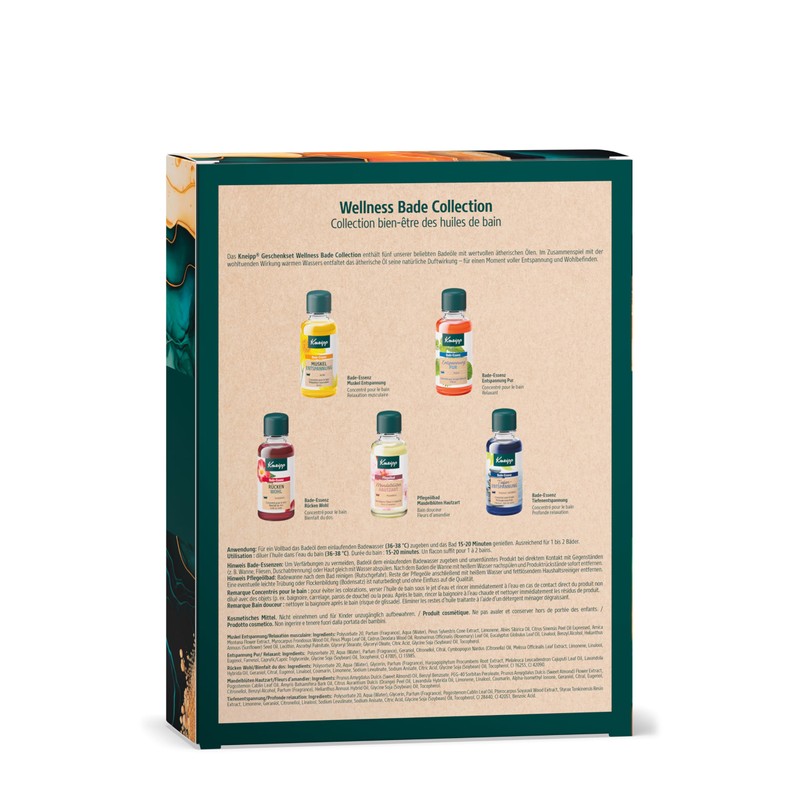Kneipp Wellness Bath Collection Gift Set with 5 Popular Bath