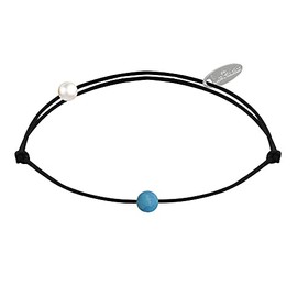 LES POULETTES BIJOUX - Bracelet Link Small Pearl of Turquoise, Silver, Turquoise