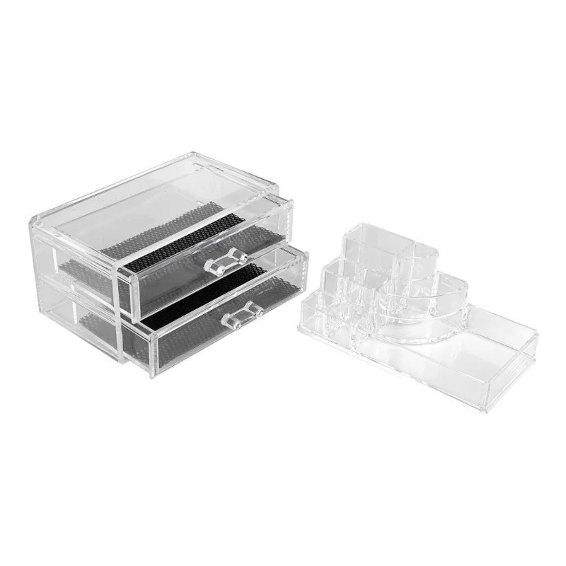 Domo Pak Organizador De Maquillaje De Acrilico 12 Cm Dm-213