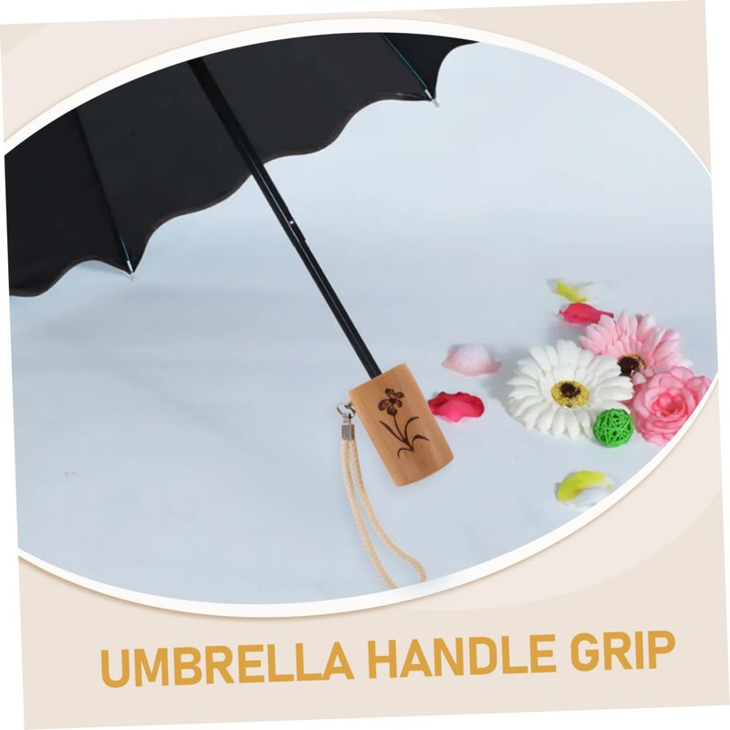 Rain Umbrella Grip Handle Wooden Umbrella Handle Folding Umbrella Handle
