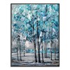 Yihui Arts Blue Tree Metal Wall Art - Stunning Framed
