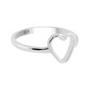 TISHAVI Sterling Silver Heart Shape Ring, Size 9, 925 Silver
