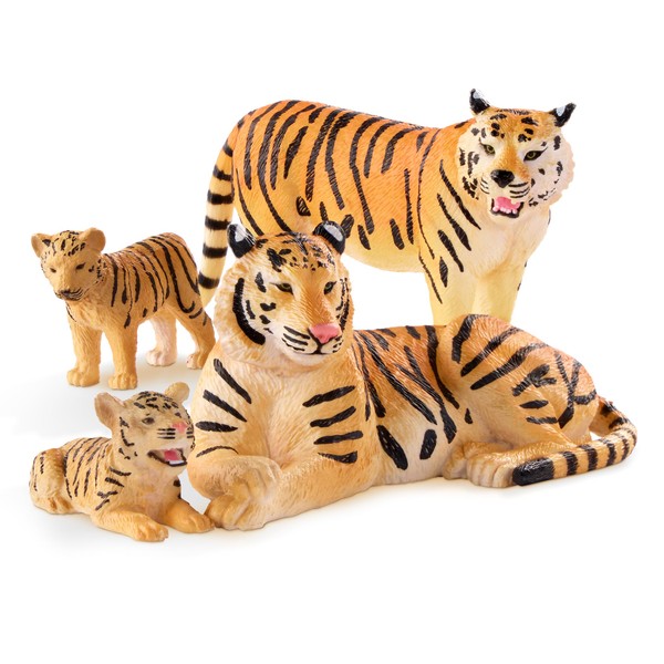 Terra by Battat – 4 Pieces Tiger Family – Realistic