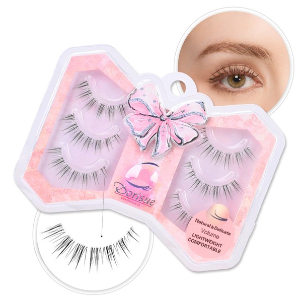 Dorisue Ultra natural eyelashes soft wispy layers light gradual length
