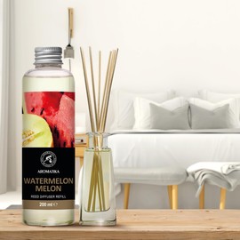 Watermelon & Melon Refill Reed Diffuser 6.8 Fl Oz - Room Diffuser Refill - Home Fragrance - Room Freshener - Fresh and Long Lasting Fragrance