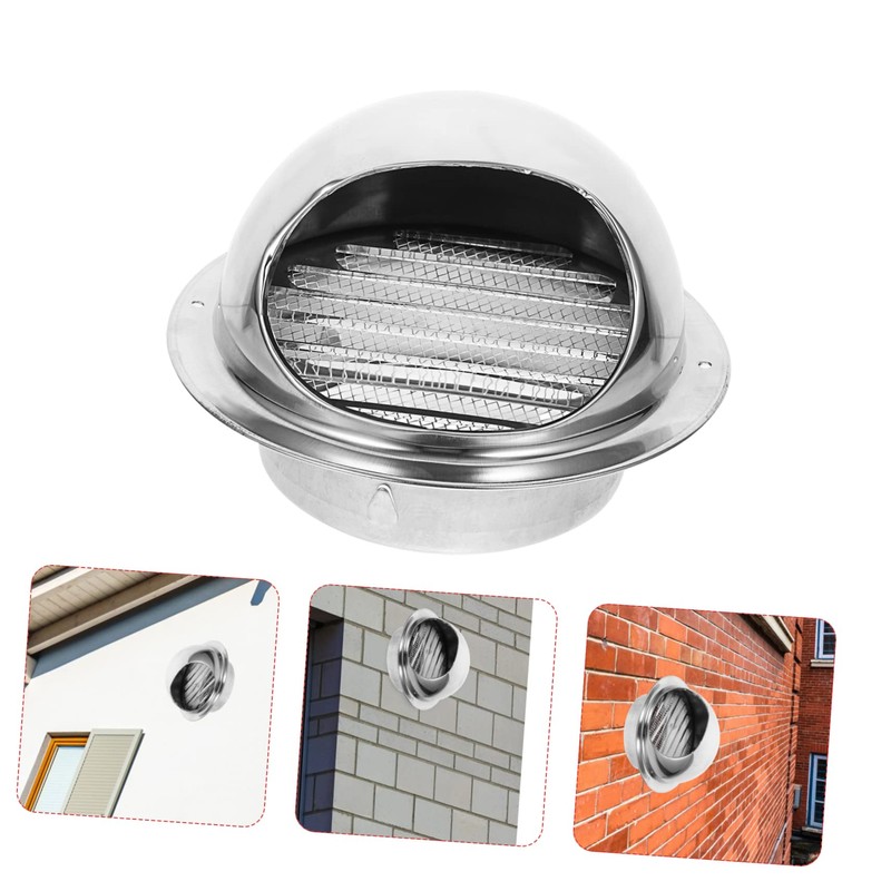 Mipcase Stainless Steel Soffit Vent Cover Rainproof Exhaust Vent for