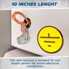 OHLECTRIC Bare Copper Ground Wire with Lug - 10 Inch