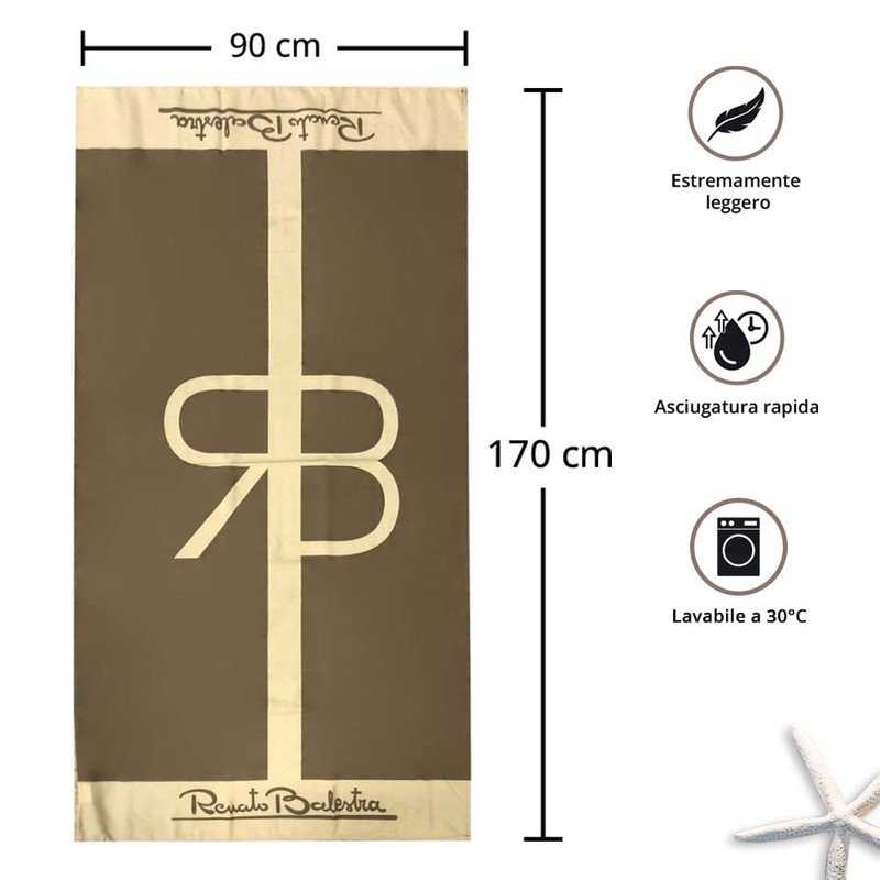 Renato Balestra Microfibre Beach Towel, Pack of 3, Multicoloured (Fango