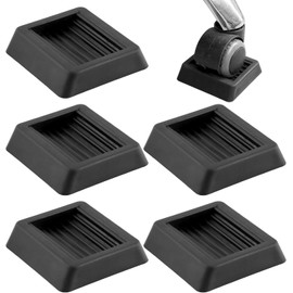 Non Slip Furniture Pads Wheel Stoppers for Office Chairs Beds Couches Prevent Sliding on Carpet Hard Floors Fits 1-4 Inch Wheels Silicone Caster Cups Durable Grips (5 PCS)