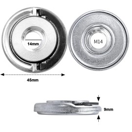 2pcs 45mm M14 Quick Clamping Nuts Angle Grinder Locking Retaining Flange Nut Quick Release Nut Replacement Parts Pressure Plate Fastener for Most Angle Grinder
