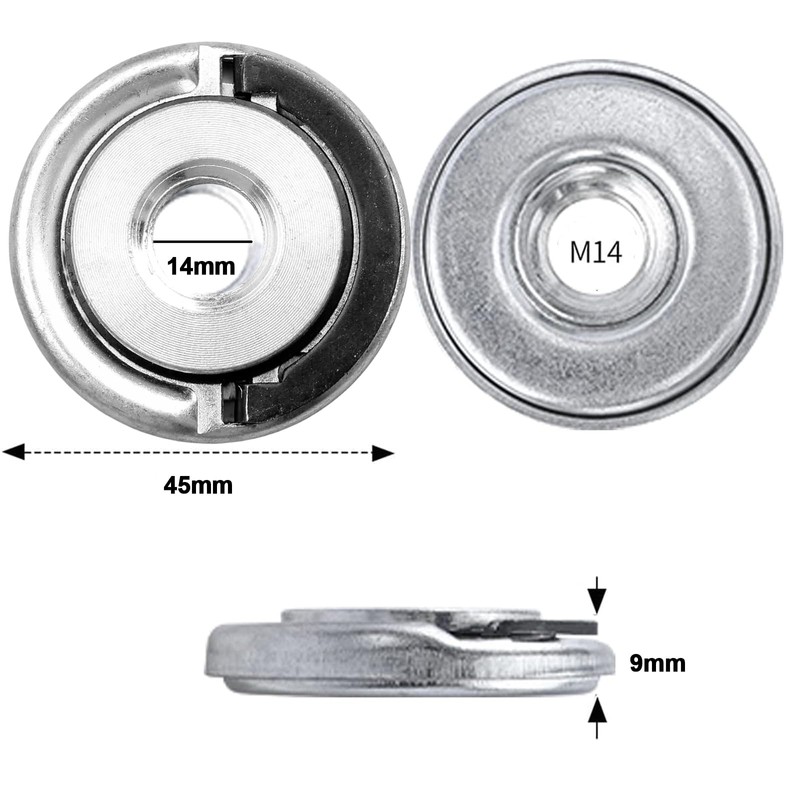 2pcs 45mm M14 Quick Clamping Nuts Angle Grinder Locking Retaining