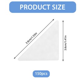 Pack of 150 Collar Stays Stickers, Universal Shirt Collar Stickers, Easy to Remove, Triangular Shirt Collar Stickers for Men Women Shirt Polo Shirt