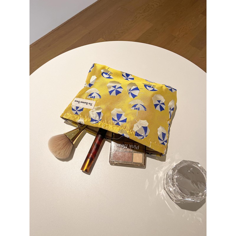 The Summer Swan | Bolsa grande de maquillaje estético |