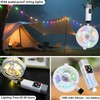 Moobibear Camping String Lights, Quick Storage 33FT/100LED RGB Rugby Rechargeable