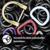 Ganzoo D Ring Made of Steel, Set of 10, Inner