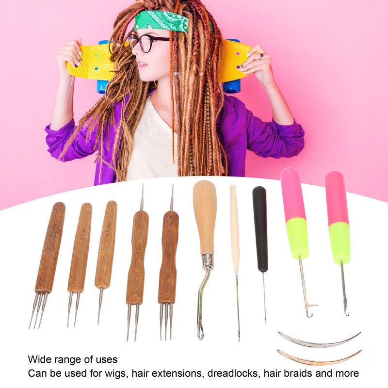 12pcs Dreadlocks Tool Set Dreadlocks Crochet Hook Hair Locking Tool