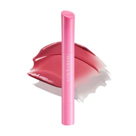 Mary&May Blooming Glow Lip 01 Peony Bouquet 1.7g - High Shine Vegan Lip Balm with Pink Collagen & Peptides - Moisturizing Glossy Lipstick for Dry Lips - Sheer Soft Pink Tint - K-Beauty Plumping Effect