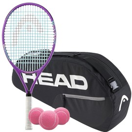Head Instinct 25 Inch Junior Tennis Racquet Bundled w a Black Base Bag or Backpack and Tennis Balls – Optional Accessories