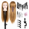 24-Inch Hairdressing Mannequin Head with Synthetic Fiber Hair – Styling,