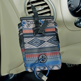 High Road DriverPockets Car Phone Holder Air Vent Pouch and Front Seat Organizer with 3 Pockets, Hanging Hooks and Charging Port (Southwest)