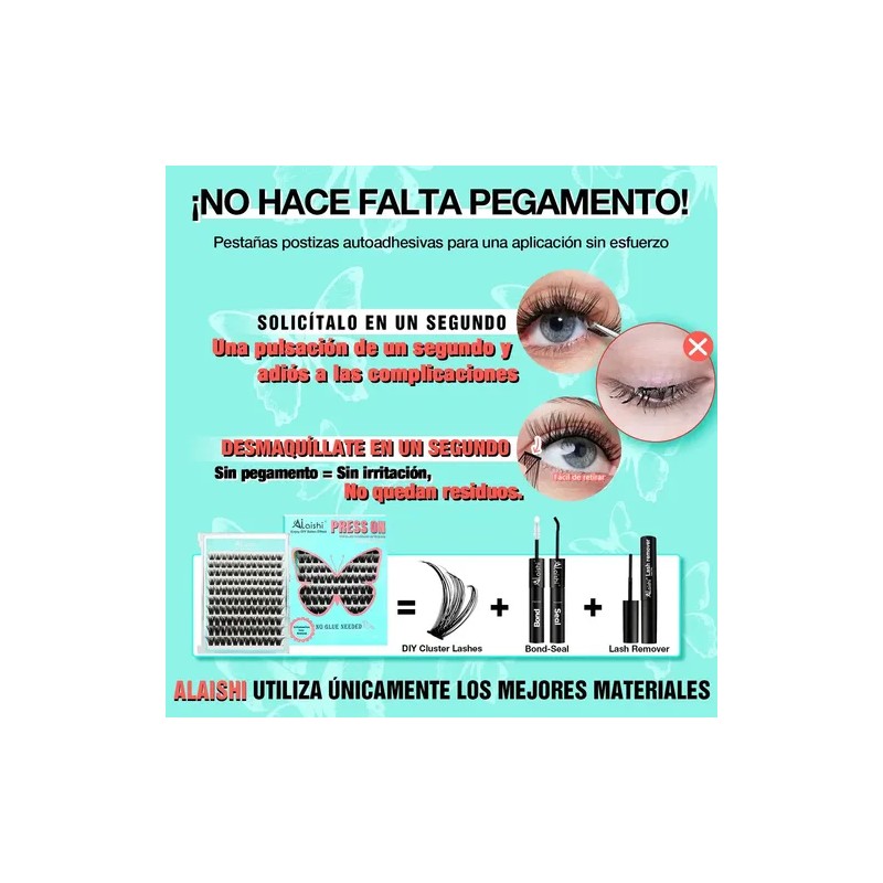 Set Extension De Pestañas Autoadhesivas Con Pinzas 120 Pieces 10-18