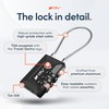 BV TSA Accepted Luggage Travel Lock, Set-Your-Own Combination Lock for