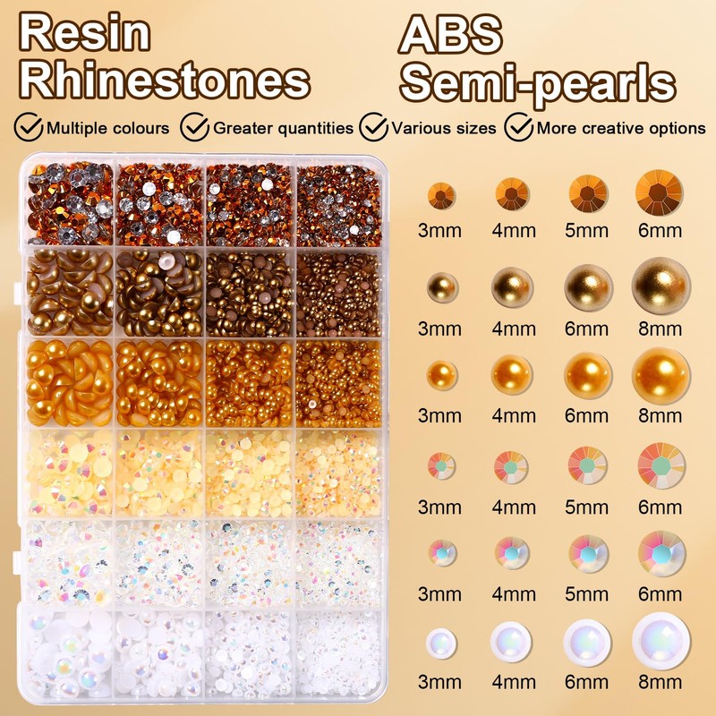 Colorful Nail Pearl Rhinestones Gems Bedazzling Kit DIY Crafts Accessories