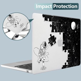 KEROM Compatible for MacBook Pro 14 Inch Case 2025-2021 M4 M3 M2 M1 Pro/Max Chip A3112 A3185 A3401 A2918 A2992 A2779 A2442, Cute Aesthetic Plastic Hard Shell & Keyboard Cover, Space Puzzle