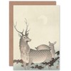 Ohara Koson Two Deer Japanese Painting Fine Art Greeting Card