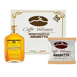 Caffè Vulcanus 50 Amaretto Flavoured Coffee Pods - ESE44 Compostable Pads