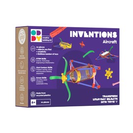 Oddy Inventions Aircraft Creative Building Kit - Eco-Friendly STEM Toy Set for Kids 6+