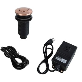 Copper Garbage Disposal Kitchen Air Switch Kit, Single Outlet Sink Top/Counter Top Waste Disposal On/Off Switch Kit, 2-1/2'' Max Countertop Thickness - Akicon