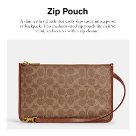 Coach Zip Pouch, B4/Tan Caramel