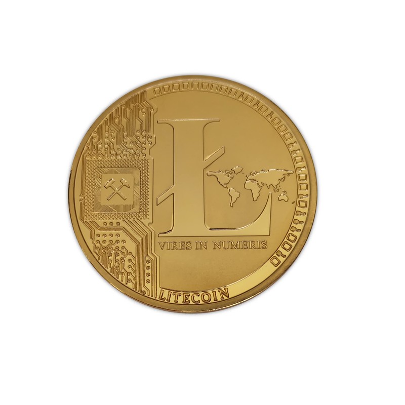 Eillwin Litecoin Crypto Rare Gold Color Coin collectible & commemorative