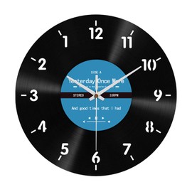 Qianly Backwards Clock for Walls Decorative Clock Backwards Running Time 12" Counter Clockwise Wall Clock for Dining Room Wall Decor