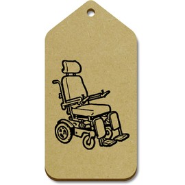 10 x Large 'Electric Wheelchair' Wooden Gift Tags (TG00126893)