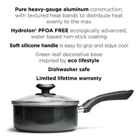 Ecolution Artistry Non-Stick Cookware, 2 qt, Black
