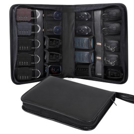 Portable Zippered Key Case,Car Key Holder Leather Key Organizer Case Combination Lock Storage Bag Key Binder Zipper Key Organizer Box Car Service Key Box Portable Manager & Landlord Key Holder Book