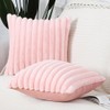 MADIZZ Set of 2 Faux Fur Plush Throw Pillow Covers