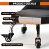 FLOLXNB Low Height Rolling Stool,Low Stool Chair with Back,Low Roller
