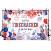 MEHOFOND 7x5ft 4th of July Baby Shower Backdrop A Little