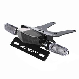 For CRF250L CRF 250L RALLY 2013-2020 CRF250RL 2017-2019 Rear Fender Eliminator Kit Rear Tail Tidy License Plate Frame Holder Bracket LED Tail Brake Light LED Indicator Turn Signal, Smoke